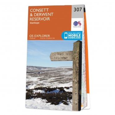 Ordnance Survey Explorer map 307 - Consett & Derwent Reservoir