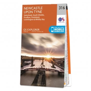 Ordnance Survey Explorer map 316 - Newcastle upon Tyne