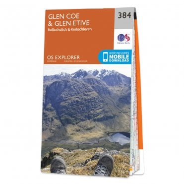 Ordnance Survey Explorer map 384 - Glen Coe & Glen Etive