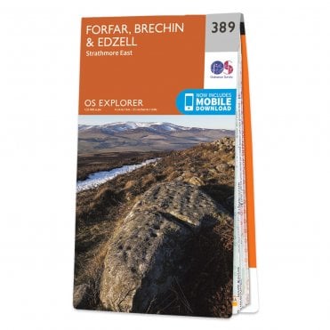 Ordnance Survey Explorer map 389 - Forfar, Brechin & Edzell