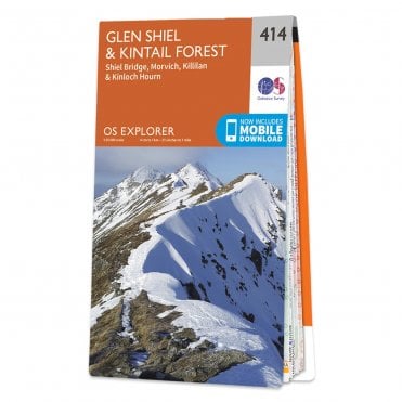 Ordnance Survey Explorer map 414 - Glen Shiel & Kintail Forest