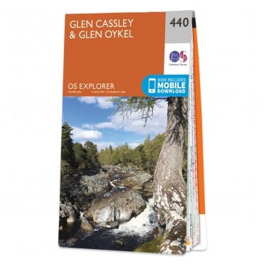 Ordnance Survey Explorer map 440 - Glen Cassley & Glen Oykel