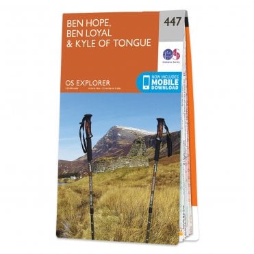 Ordnance Survey Explorer map 447 - Ben Hope, Ben Loyal & Kyle of Tongue