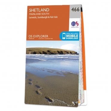 Ordnance Survey Explorer map 466 - Shetland - Mainland South