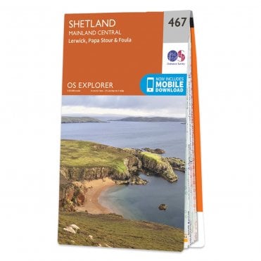 Ordnance Survey Explorer map 467 - Shetland - Mainland Central