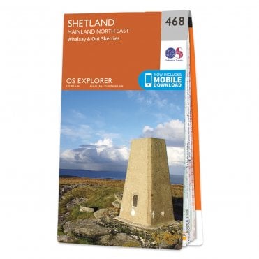Ordnance Survey Explorer map 468 - Shetland - Mainland North East