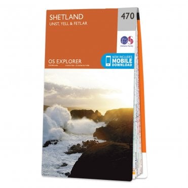 Ordnance Survey Explorer map 470 - Shetland - Unst, Yell & Fetlar