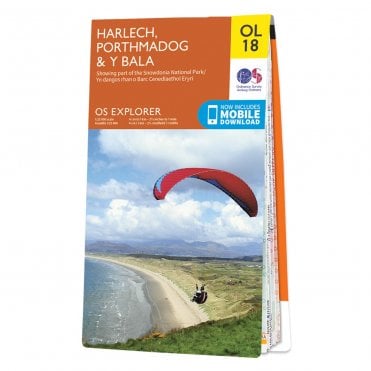 Ordnance Survey Explorer map OL18 - Harlech, Porthmadog & Y Bala