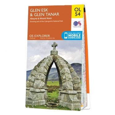Ordnance Survey Explorer map OL54 - Glen Esk & Glen Tanar