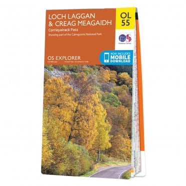 Ordnance Survey Explorer map OL55 - Loch Laggan & Creag Meagaidh