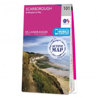 Ordnance Survey Landranger Active map 101 - Scarborough (Waterproof)