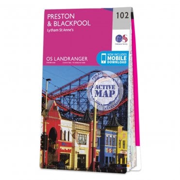 Ordnance Survey Landranger Active map 102 - Preston & Blackpool (Waterproof)