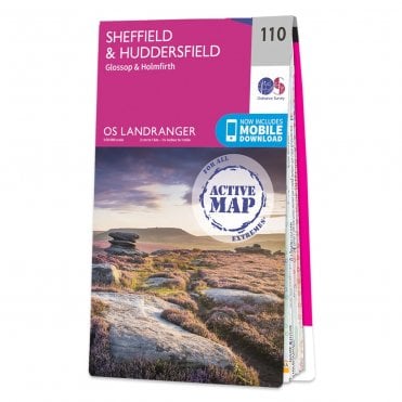 Ordnance Survey Landranger Active map 110 - Sheffield & Huddersfield (Waterproof)