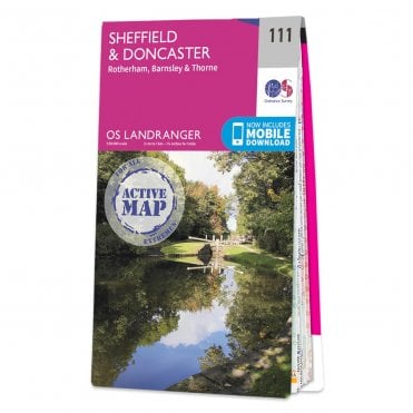 Ordnance Survey Landranger Active map 111 - Sheffield & Doncaster (Waterproof)