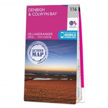 Ordnance Survey Landranger Active map 116 - Denbigh & Colwyn Bay (Waterproof)
