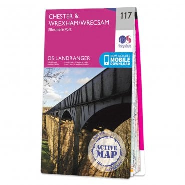 Ordnance Survey Landranger Active map 117 - Chester & Wrexham (Waterproof)
