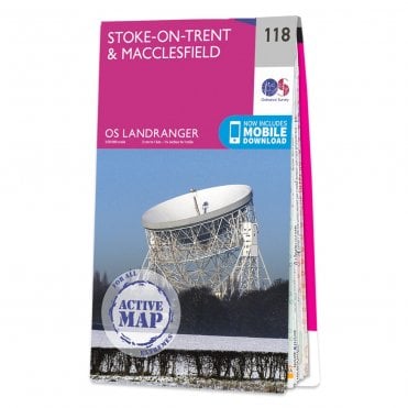 Ordnance Survey Landranger Active map 118 - Stoke-on-Trent & Macclesfield (Waterproof)
