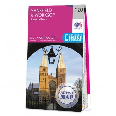 Ordnance Survey Landranger Active map 120 - Mansfield & Worksop (Waterproof)