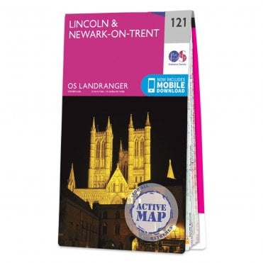 Ordnance Survey Landranger Active map 121 - Lincoln & Newark-on-Trent (Waterproof)