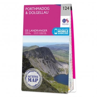Ordnance Survey Landranger Active map 124 - Porthmadog & Dolgellau (Waterproof)