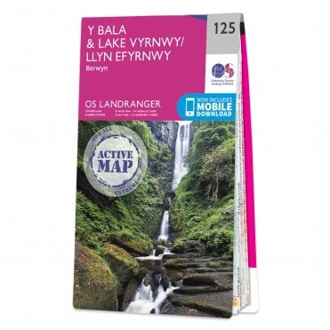Ordnance Survey Landranger Active map 125 - Bala & Lake Vyrnwy (Waterproof)