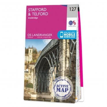Ordnance Survey Landranger Active map 127 - Stafford & Telford (Waterproof)