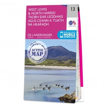 Ordnance Survey Landranger Active map 13 - West Lewis & North Harris (Waterproof)