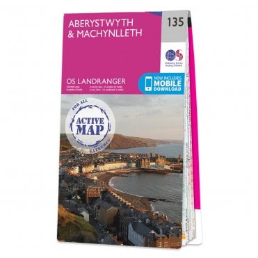 Ordnance Survey Landranger Active map 135 - Aberystwyth & Machynlleth (Waterproof)