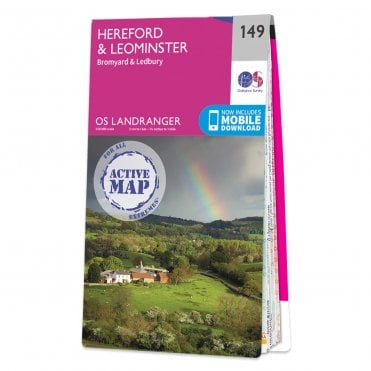 Ordnance Survey Landranger Active map 149 - Hereford & Leominster (Waterproof)