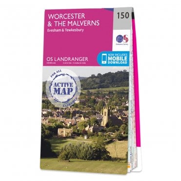 Ordnance Survey Landranger Active map 150 - Worcester & The Malverns (Waterproof)