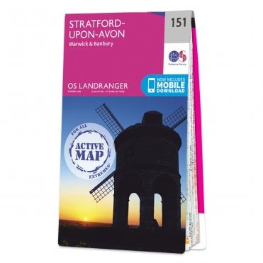 Ordnance Survey Landranger Active map 151 - Stratford-upon-Avon (Waterproof)