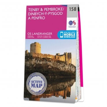 Ordnance Survey Landranger Active map 158 - Tenby & Pembroke (Waterproof)