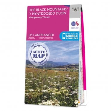 Ordnance Survey Landranger Active map 161 - The Black Mountains (Waterproof)