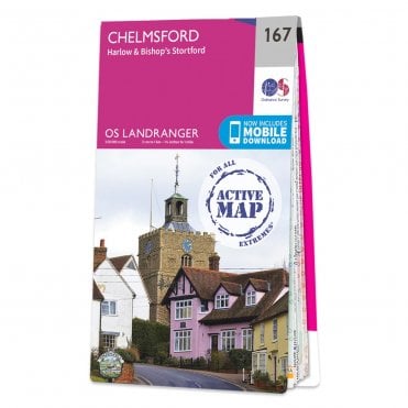 Ordnance Survey Landranger Active map 167 - Chelmsford (Waterproof)