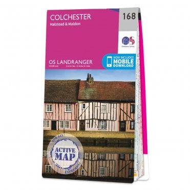 Ordnance Survey Landranger Active map 168 - Colchester (Waterproof)