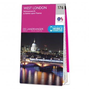 Ordnance Survey Landranger Active map 176 - West London (Waterproof)