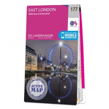 Ordnance Survey Landranger Active map 177 - East London (Waterproof)