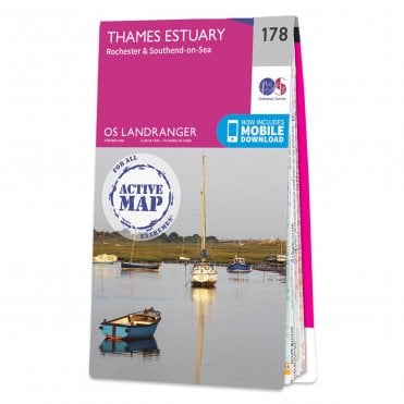 Ordnance Survey Landranger Active map 178 - Thames Estuary (Waterproof)