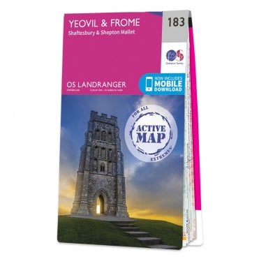 Ordnance Survey Landranger Active map 183 - Yeovil & Frome (Waterproof)