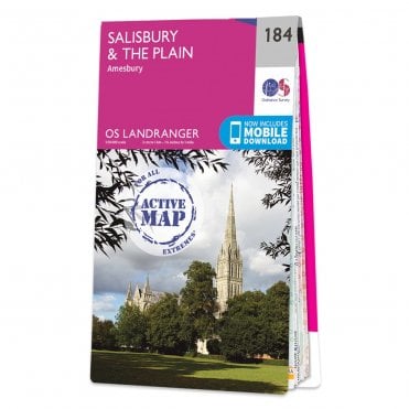Ordnance Survey Landranger Active map 184 - Salisbury & The Plain (Waterproof)