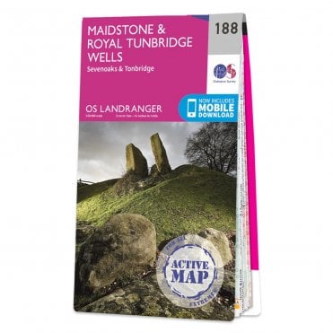 Ordnance Survey Landranger Active map 188 - Maidstone & Royal Tunbridge Wells (Waterproof)