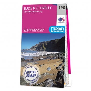 Ordnance Survey Landranger Active map 190 - Bude & Clovelly (Waterproof)