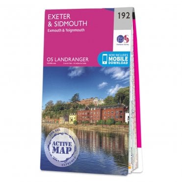 Ordnance Survey Landranger Active map 192 - Exeter & Sidmouth (Waterproof)