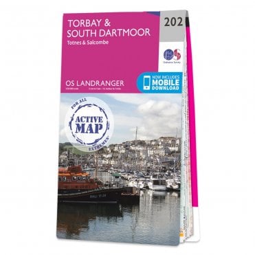 Ordnance Survey Landranger Active map 202 - Torbay & South Dartmoor (Waterproof)