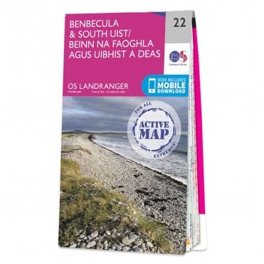 Ordnance Survey Landranger Active map 22 - Benbecula & South Uist (Waterproof)