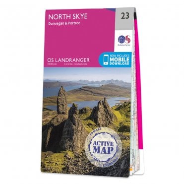 Ordnance Survey Landranger Active map 23 - North Skye (Waterproof)