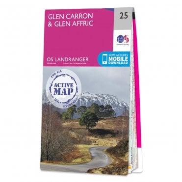 Ordnance Survey Landranger Active map 25 - Glen Carron & Glen Affric (Waterproof)