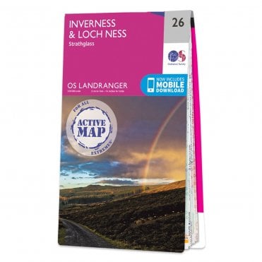 Ordnance Survey Landranger Active map 26 - Inverness & Loch Ness (Waterproof)