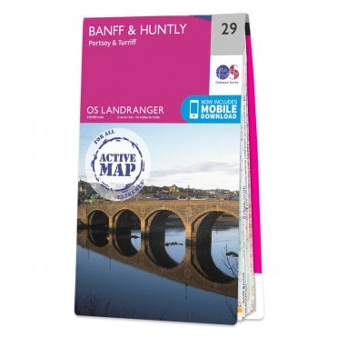 Ordnance Survey Landranger Active map 29 - Banff & Huntly (Waterproof)