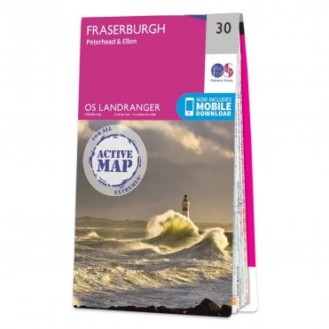 Ordnance Survey Landranger Active map 30 - Fraserburgh (Waterproof)